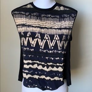 Dolce Vita Ikat print mixed media top